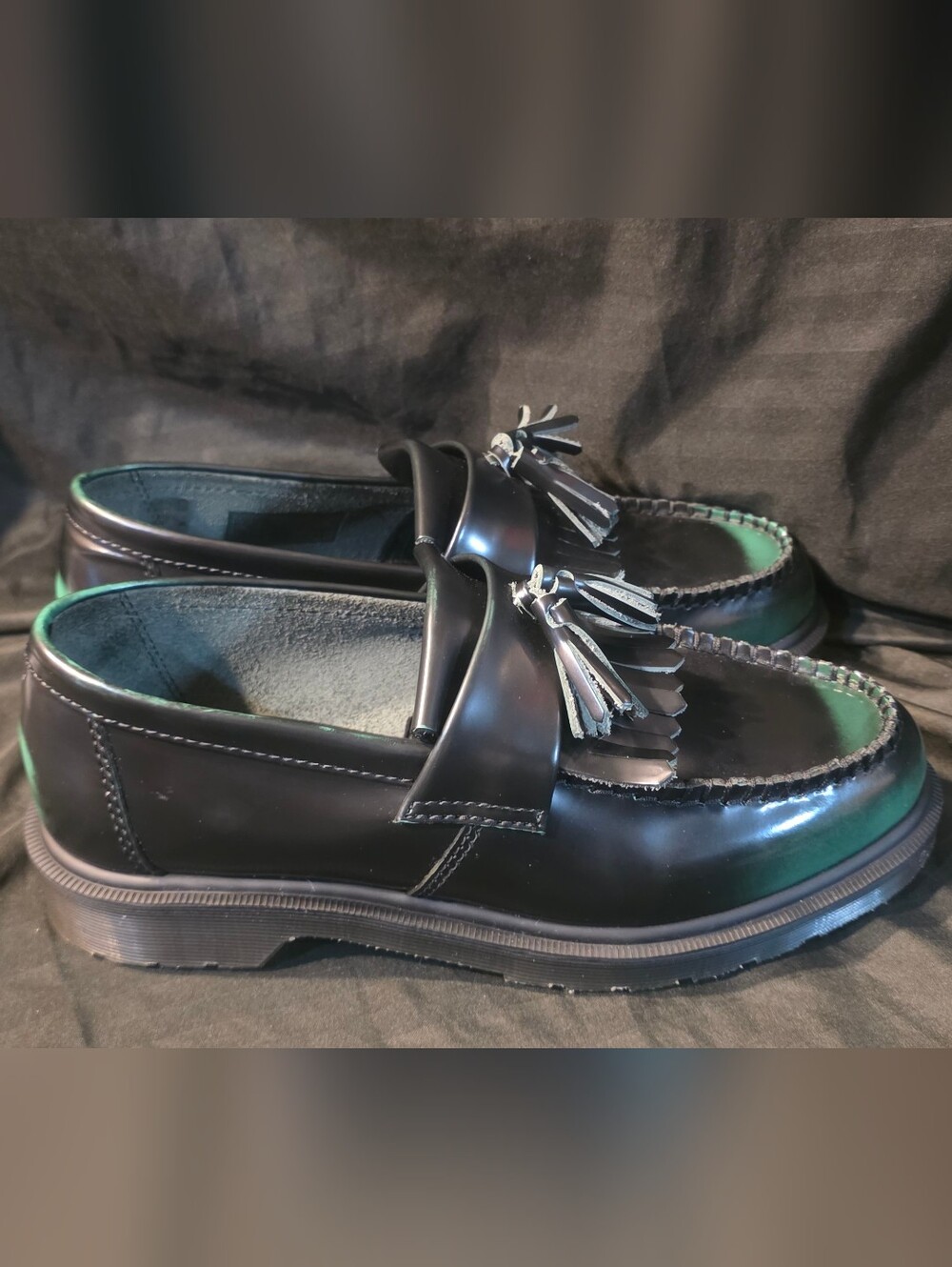 Dr Martens Adrian Tassel Arcadia Leather Loafers Green Men SZ 9 Women 10 NWOB